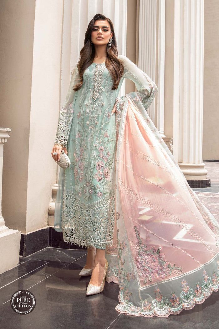 MARIA B COUTURE chiffon fully heavy embroidered hand adda work MB-056